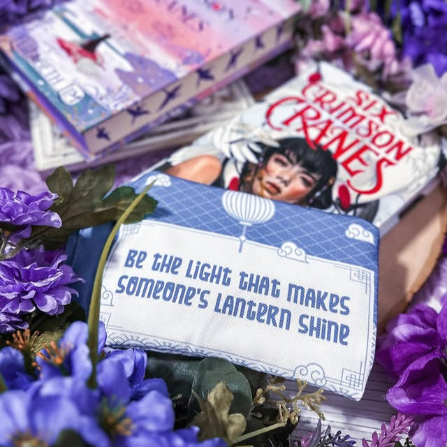 Six Crimson Cranes Zipper Pouch