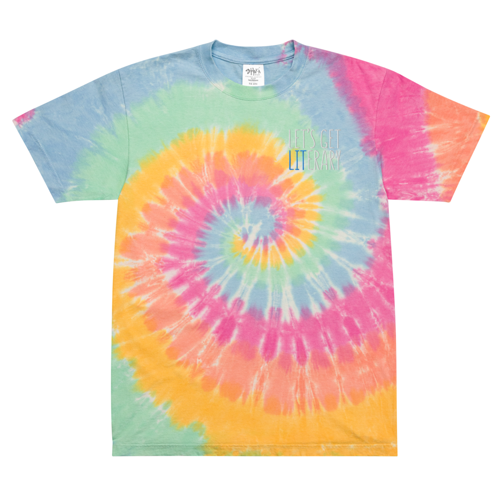 Get Literary Oversized tie-dye t-shirt