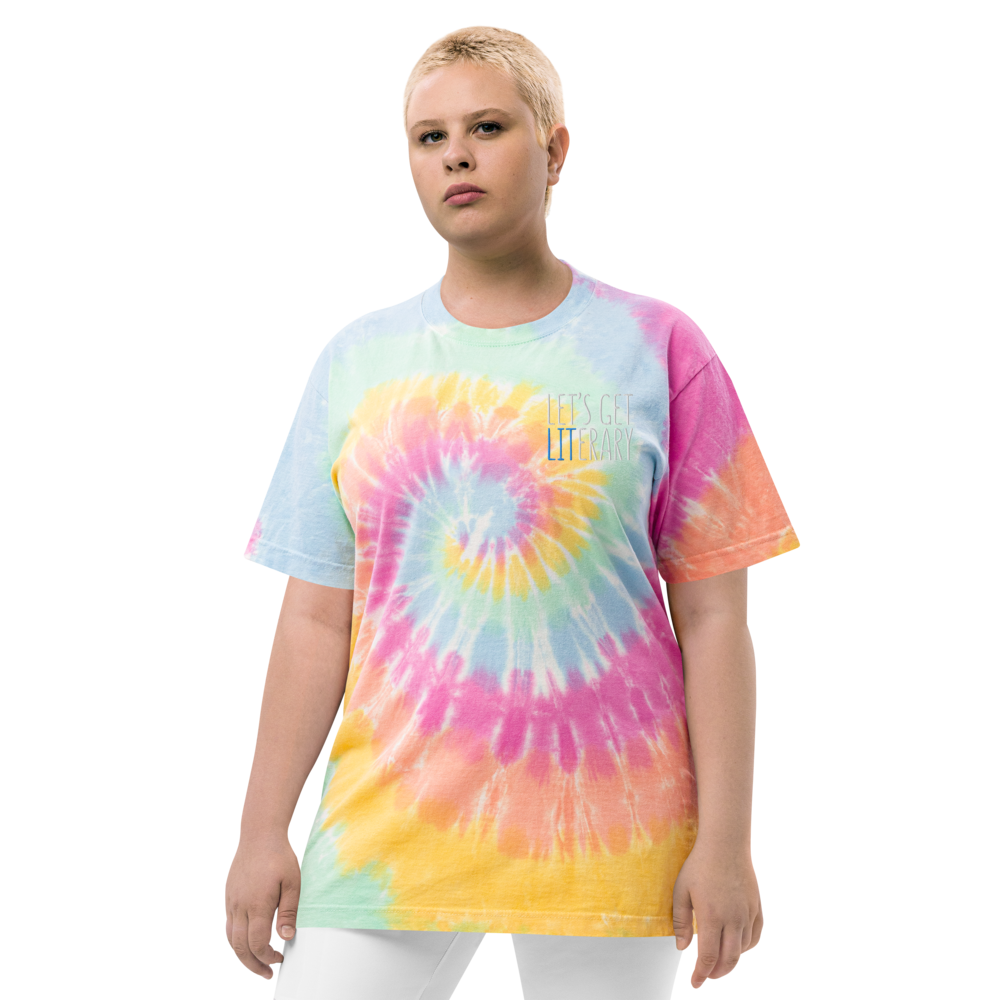 Get Literary Oversized tie-dye t-shirt